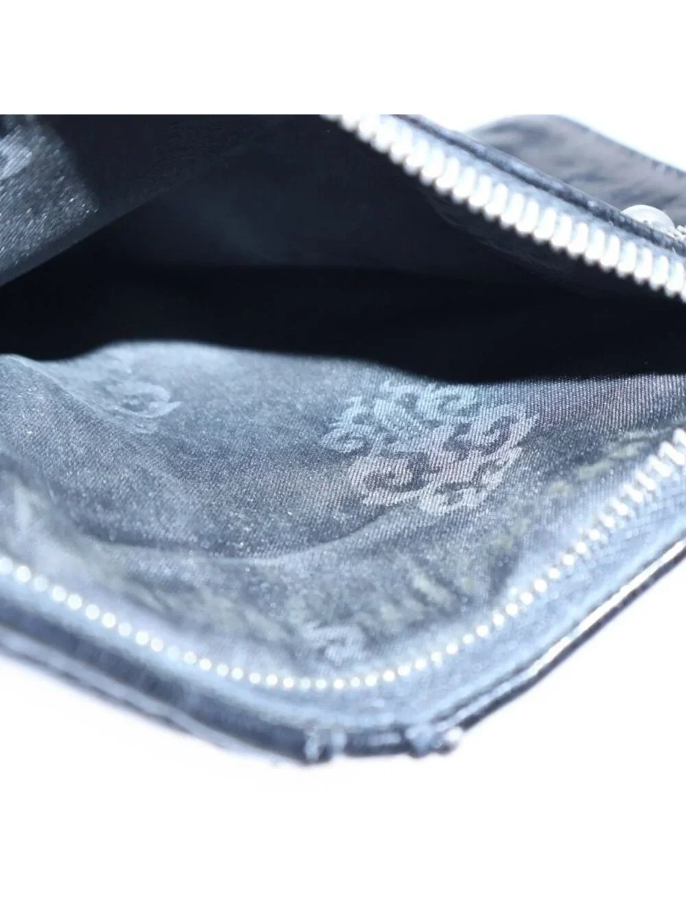 Chrome Hearts CH Plus Patch Leather Coin Purse Black